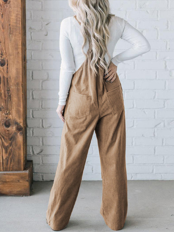 Women's Overalls Corduroy Loose Fit 8