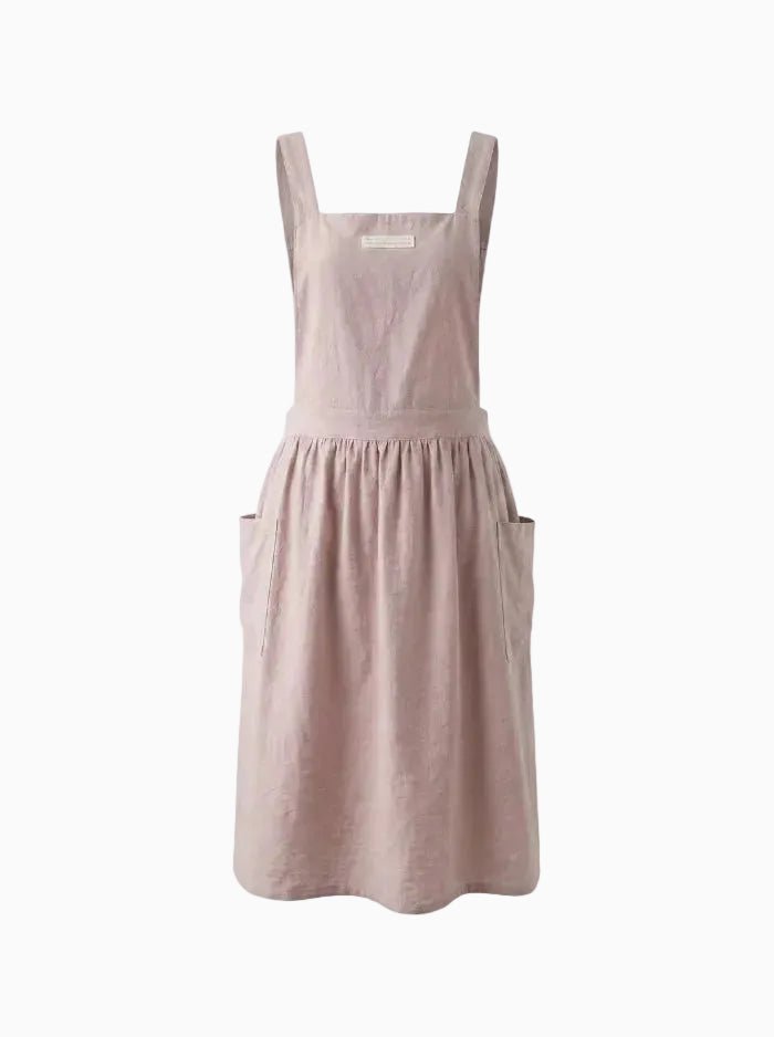 Women's Pleated Casual Cotton Apron-Jumpsuits & Overalls-CAMOUFIT-Pink-One Size-Camoufit