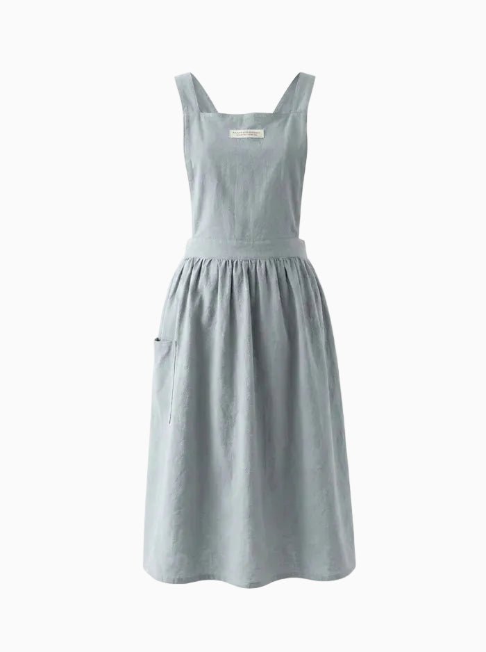 Women's Pleated Casual Cotton Apron-Jumpsuits & Overalls-CAMOUFIT-Light Blue-One Size-Camoufit