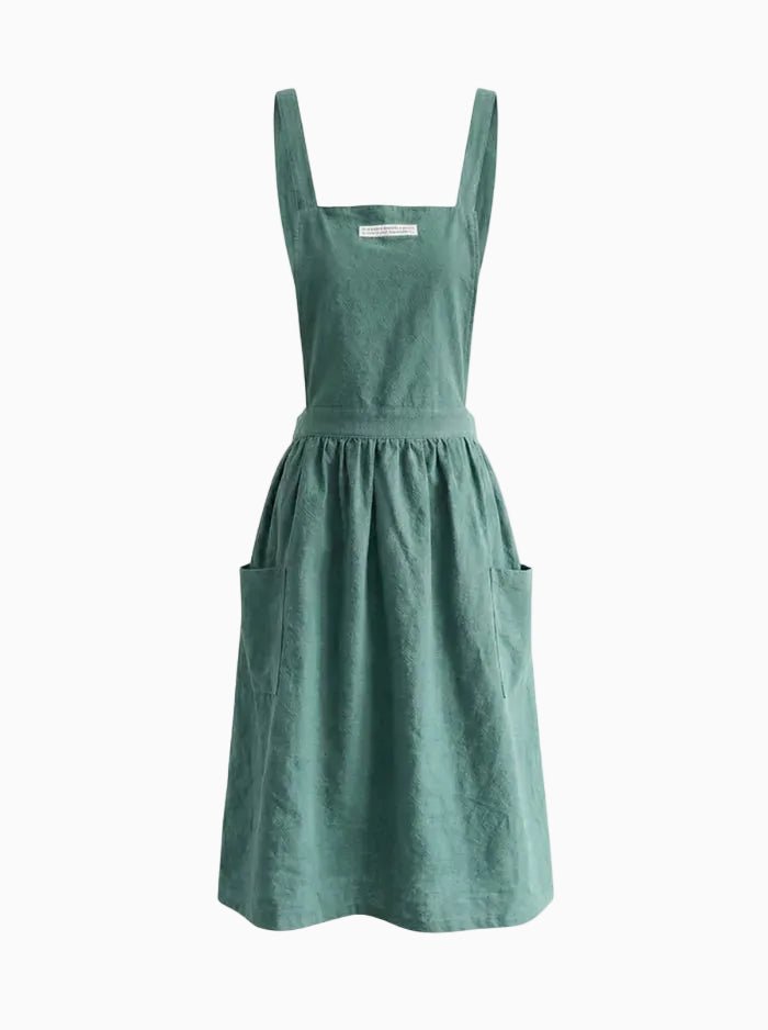 Women's Pleated Casual Cotton Apron-Jumpsuits & Overalls-CAMOUFIT-Grass Green-One Size-Camoufit