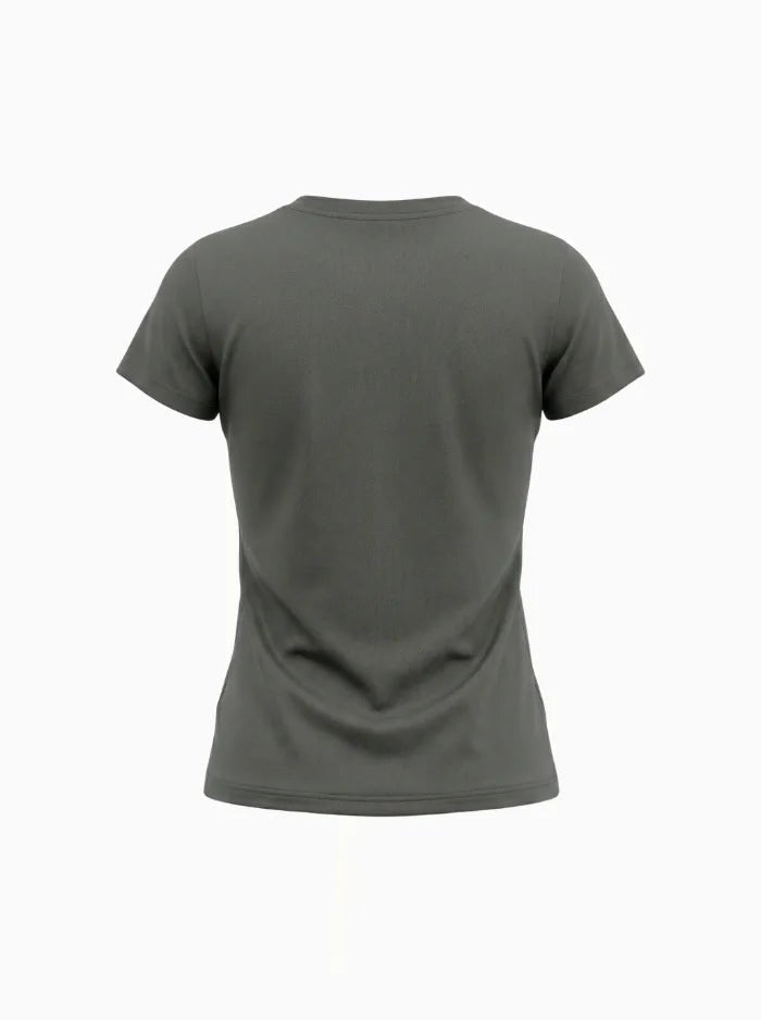 Women’s Quick-Dry V-Neck Performance T-Shirt-Women's T-shirt-CAMOUFIT-Dark Grey-S-Camoufit