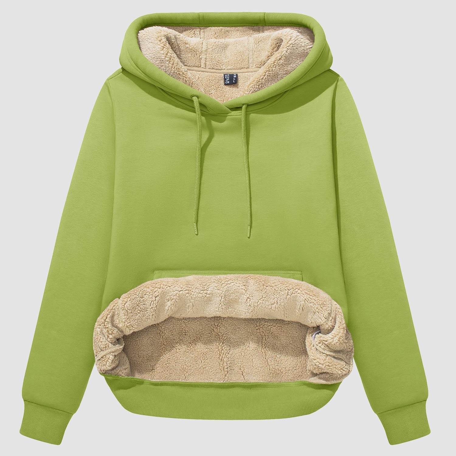Evi Women's Fleece Hoodie – Warm Lined Comfort with Kangaroo Pocket-Women's hoodie-CAMOUFIT-Olive-S-Camoufit