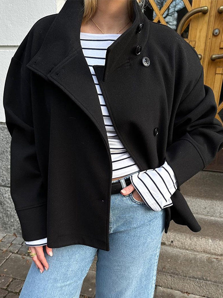 Luna | Elegant Short Faux Wool Coat For Women