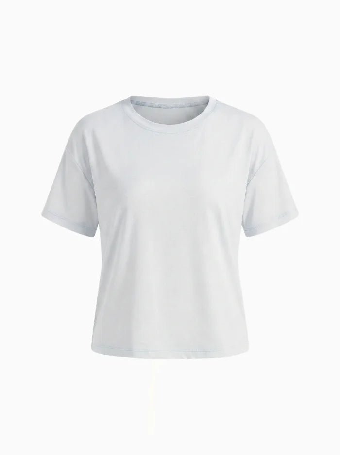 Women’s UPF 50+ Cotton Blend Cropped T-Shirt-Women's Crop Top-CAMOUFIT-White-S-Camoufit