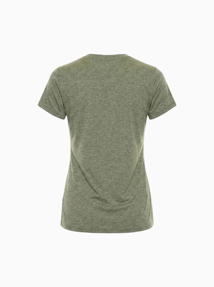 Women’s Quick-Dry V-Neck Running T-Shirt-Women's T-shirt-CAMOUFIT-Army Green-S-Camoufit