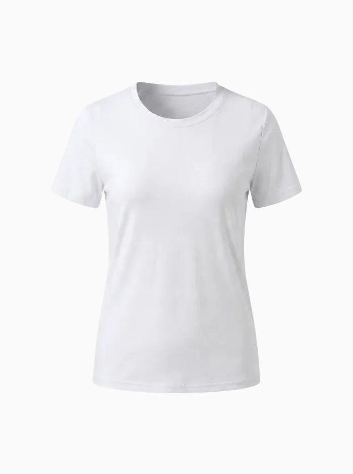 Women’s UPF 50+ Cotton Blend Short Sleeve Tee-Women's T-shirt-CAMOUFIT-White-S-Camoufit