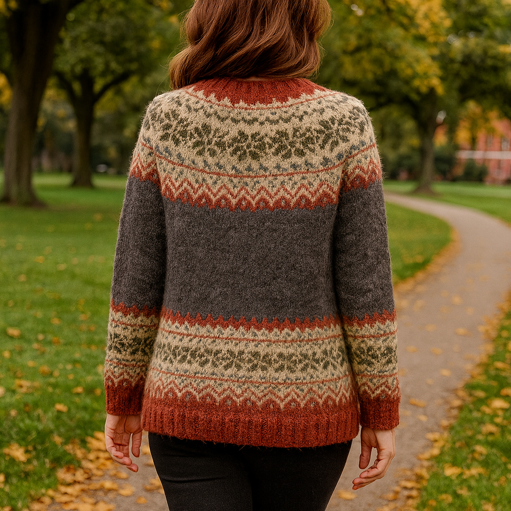 Women's Warm Norwegian Knit Cardigan | Button-Down 2