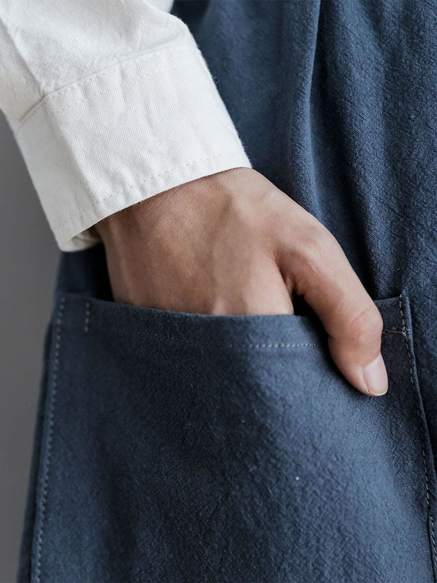 Women's Pleated Casual Cotton Apron-Jumpsuits & Overalls-CAMOUFIT-Dark Gray-One Size-Camoufit