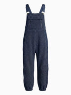 Women's Fleece Thermal Overalls With Zippered Pockets-Jumpsuits & Overalls-CAMOUFIT-NAVY-S-Camoufit
