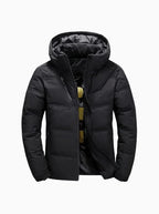 Wulfin Men's Winter Down Jacket – Warm Lightweight Puffer Coat-Men's Puffer Jacket-CAMOUFIT-Black-S-Camoufit