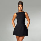 Zalia | Elegant Women’s Graduation A-Line Mini Dress-Mini Dress-White-XXS-