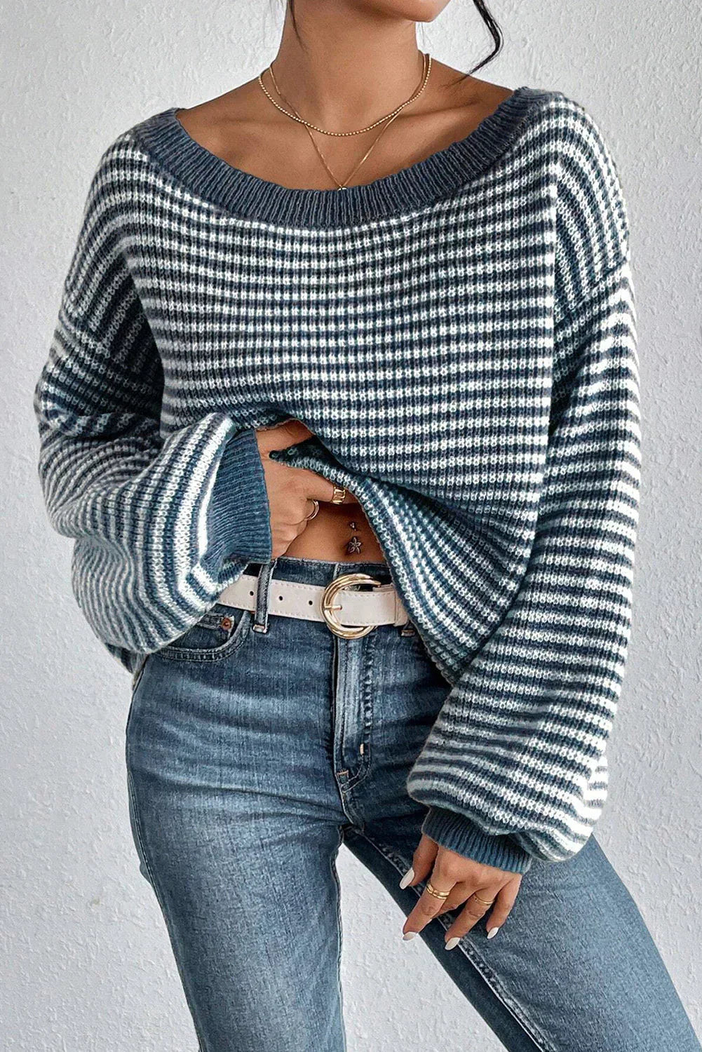 Zinnia Women's Elegant Sweater-Women's Sweater-CAMOUFIT-Navy-S-Camoufit