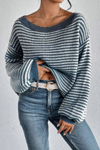Zinnia Women's Elegant Sweater-Women's Sweater-CAMOUFIT-Navy-S-Camoufit