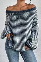 Zinnia Women's Elegant Sweater-Women's Sweater-CAMOUFIT-Navy-S-Camoufit