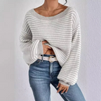 Zinnia Women's Elegant Sweater-Women's Sweater-CAMOUFIT-Grey-S-Camoufit