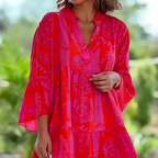 Zita Women's Stylish Summer Dress – Lightweight Elegant Everyday Style-Summer Dress-Red-S-Camoufit