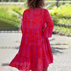 Zita Women's Stylish Summer Dress – Lightweight Elegant Everyday Style-Summer Dress-Red-S-Camoufit