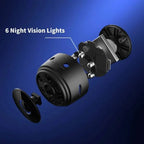 Night-vision backup camera with LED light array for low-light illumination