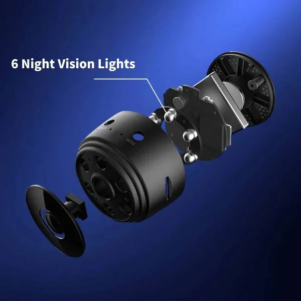 Night-vision backup camera with LED light array for low-light illumination