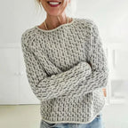 Flōre | Women's Raglan Crew Neck Sweater - Long Sleeve Knit Pullover with Ribbed Trim
