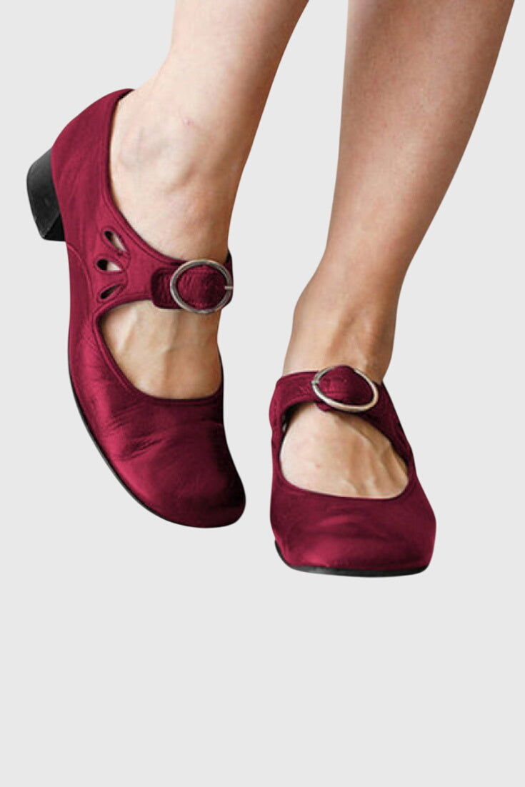 Caelisse | Women's Orthopedic Sandals – Arch Support Wedge Comfort Fit-Women's Heeled Sandals-Red-4-