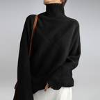 Tasana | Women's Diamond Knit Sweater - Textured Long Sleeve Pullover