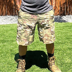 Vireon | Tactical Shorts for Men - All Terrain Quick Dry Rip Stop 8 Pocket Stretch Cargo Fit-Tactical Shorts-Camouflage-30W-Camoufit