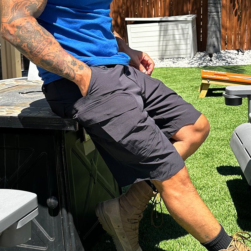Vireon | Tactical Shorts for Men - All Terrain Quick Dry Rip Stop 8 Pocket Stretch Cargo Fit-Tactical Shorts-Camouflage-30W-Camoufit