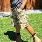Vireon | Tactical Shorts for Men - All Terrain Quick Dry Rip Stop 8 Pocket Stretch Cargo Fit-Tactical Shorts-Camouflage-30W-Camoufit