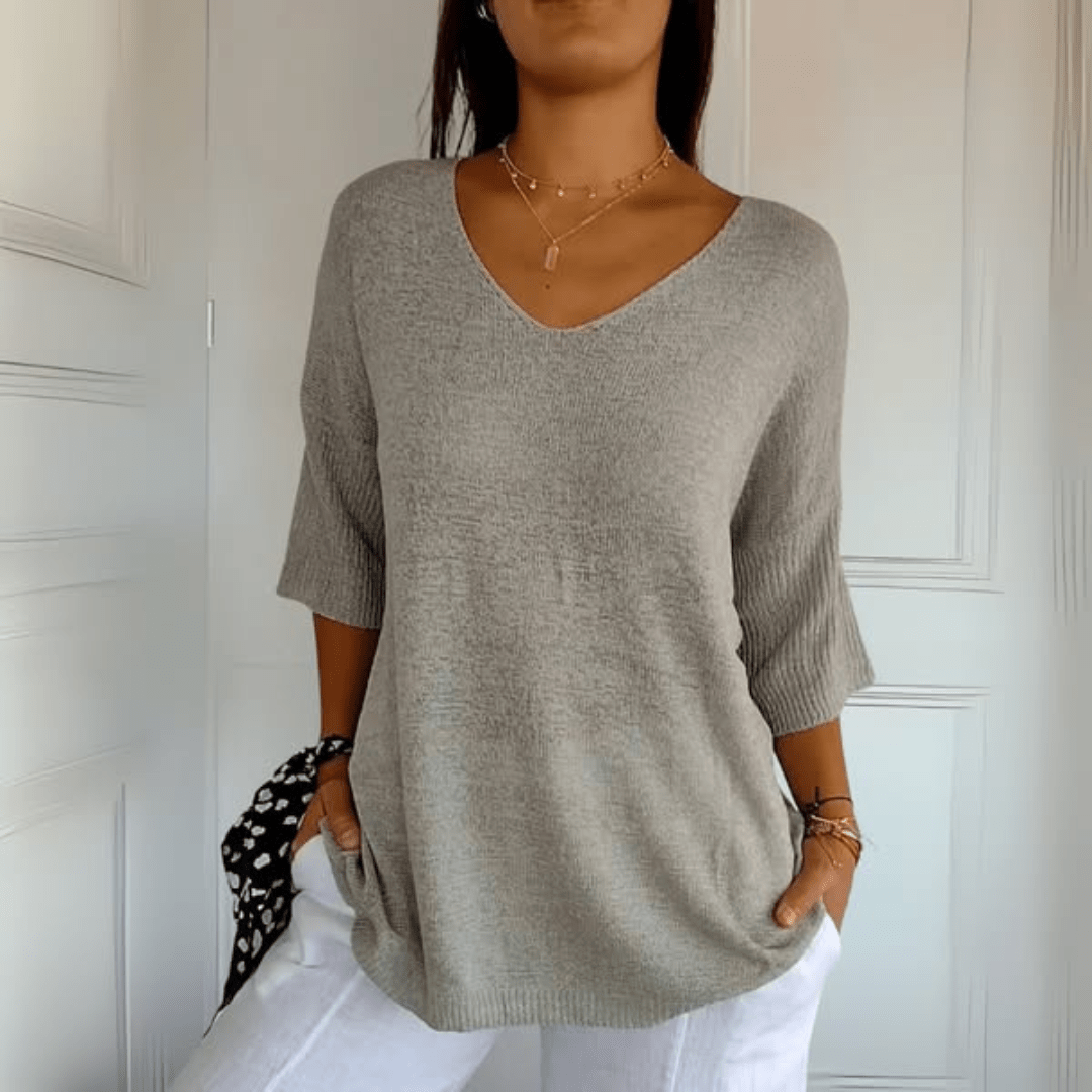 Bersh | Women's Sweater | V-Neck Loose Silhouette
