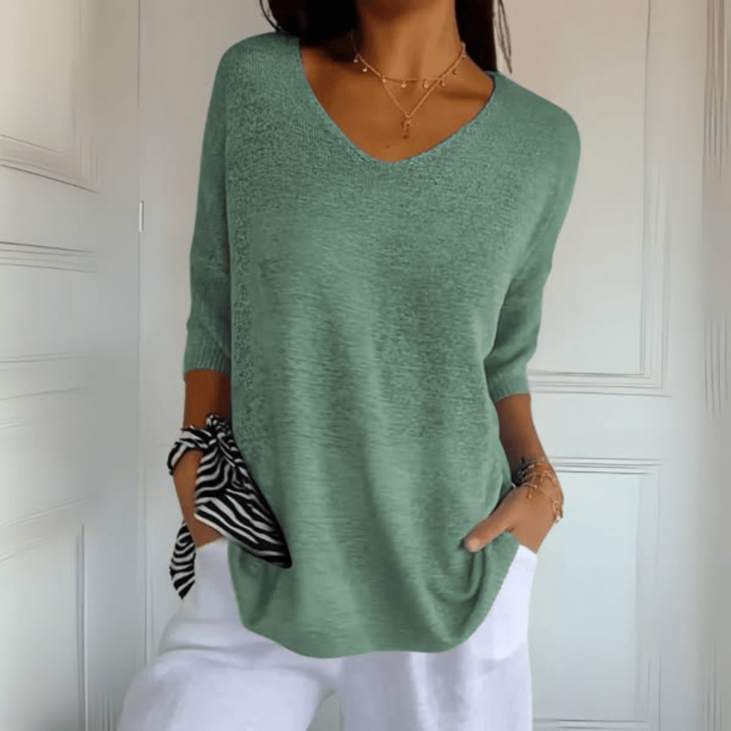 Bersh | Women's Sweater | V-Neck Loose Silhouette