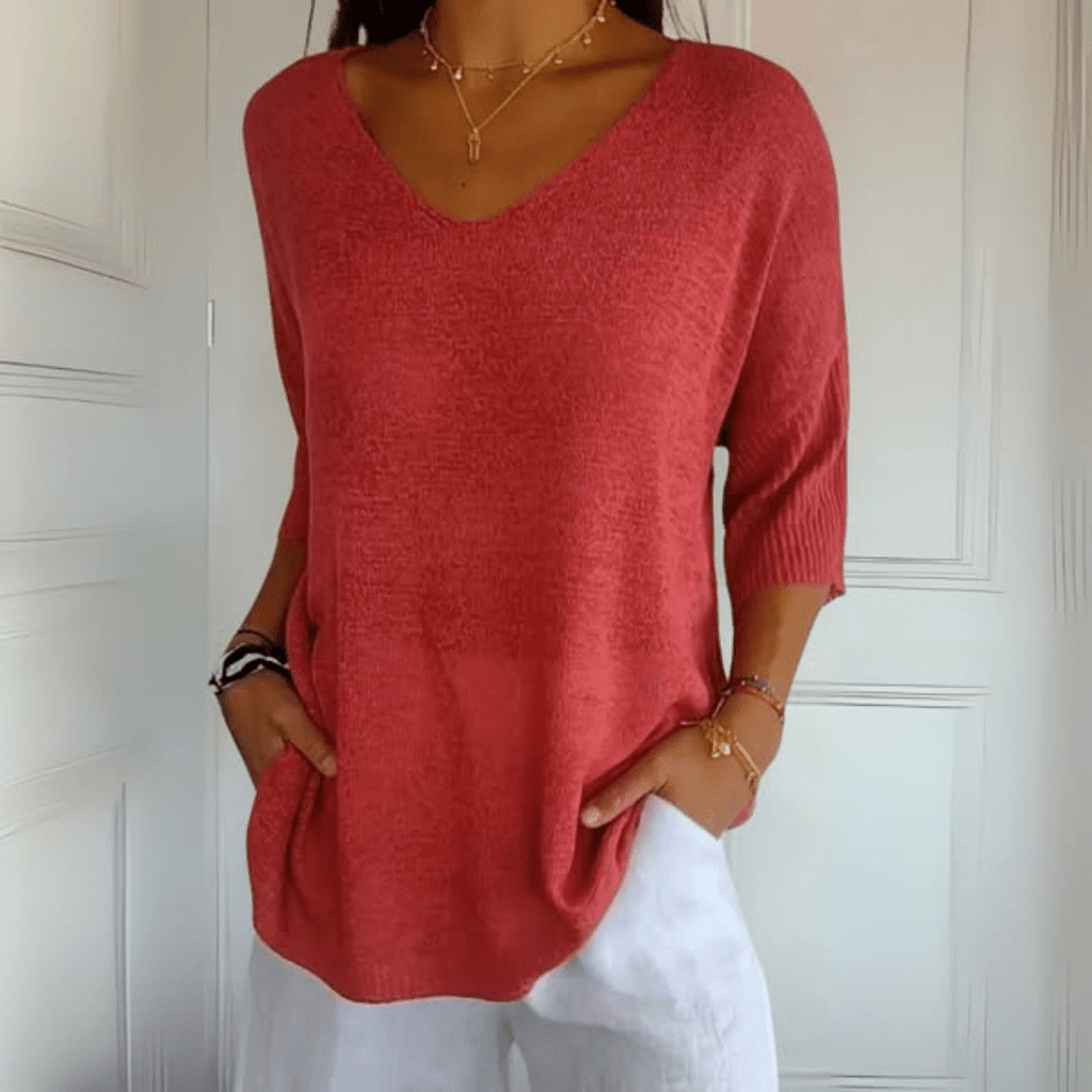 Bersh | Women's Sweater | V-Neck Loose Silhouette
