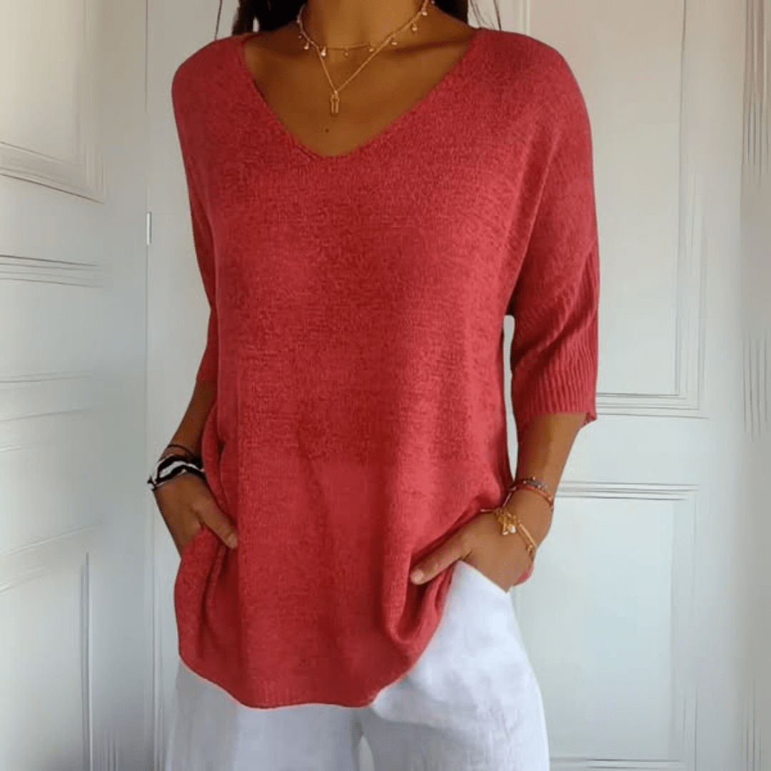 Bersh | Women's Sweater | V-Neck Loose Silhouette