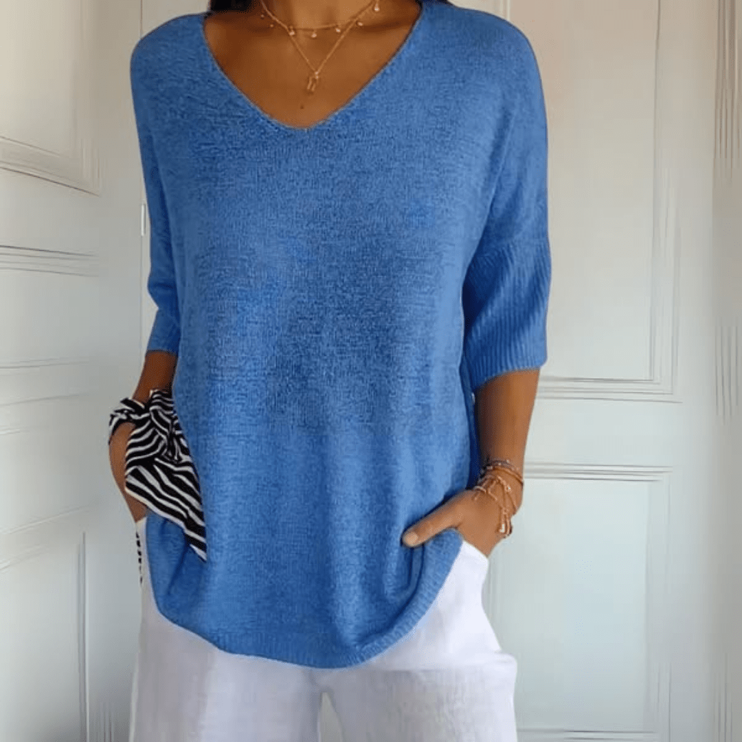 Bersh | Women's Sweater | V-Neck Loose Silhouette