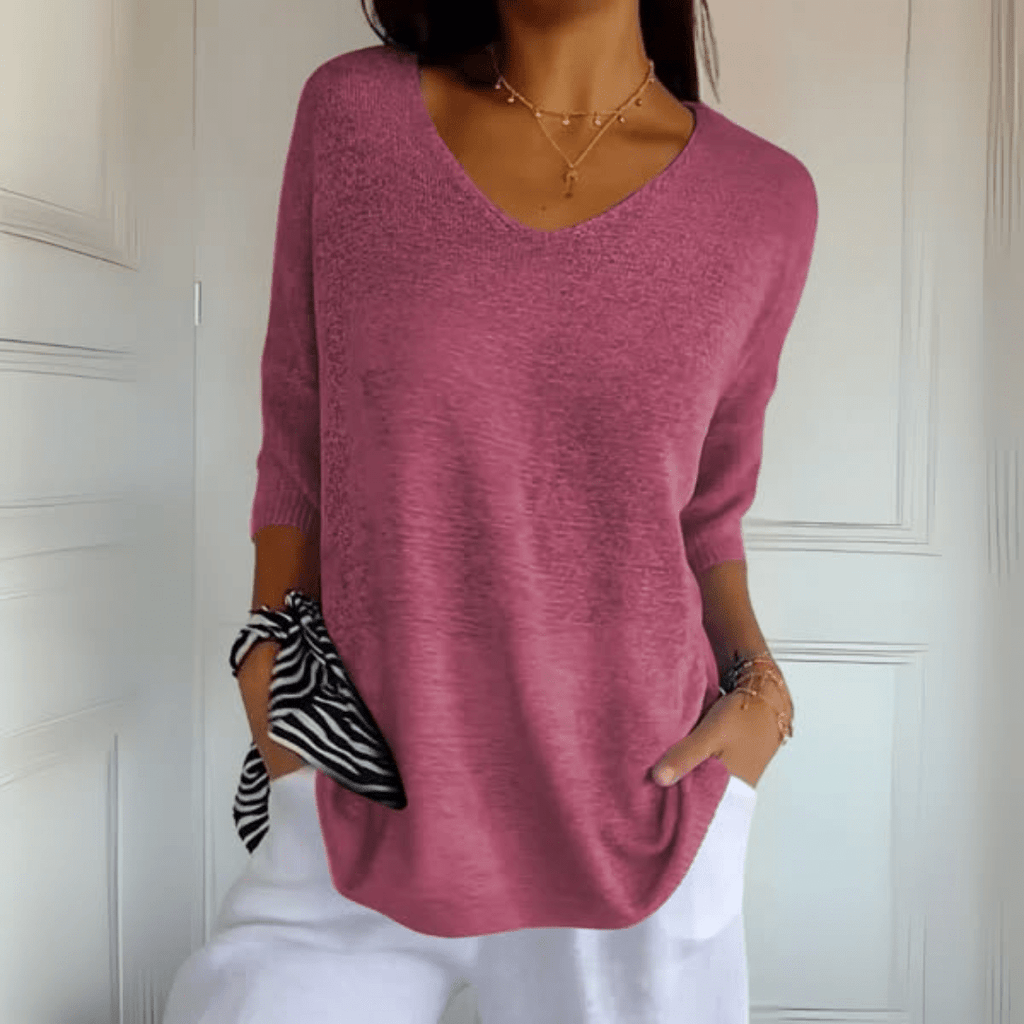 Bersh | Women's Sweater | V-Neck Loose Silhouette