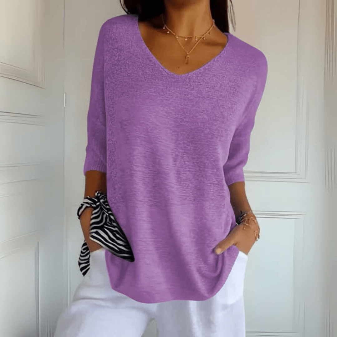 Bersh | Women's Sweater | V-Neck Loose Silhouette