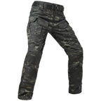Casaro | Tactical Pants for Men - Dark Camo Waterproof Rip Stop 9 Pocket Cargo Straight Fit-Tactical Pants-28W/30L-Camoufit
