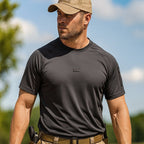 Solano | Quick Dry Shirt 3 Pack for Men - Lightweight Athletic Fit-Tactical Top-Black-S-Camoufit
