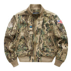 Lorenzo | MA 1 Flight Jacket for Men - Nylon Bomber Water Resistant Ribbed Cuff Classic Fit-Tactical Jackets-Camouflage-M-Camoufit