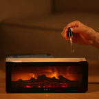 FlameGlow | Realistic Flame Aroma Diffuser & Essential Oil Humidifier - Ultrasonic Cool Mist Fire Effect Vaporizer with Auto Shut-Off & LED Light