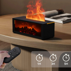 FlameGlow | Realistic Flame Aroma Diffuser & Essential Oil Humidifier - Ultrasonic Cool Mist Fire Effect Vaporizer with Auto Shut-Off & LED Light