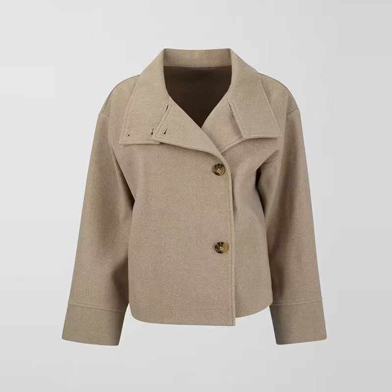 Luna | Elegant Short Faux Wool Coat For Women