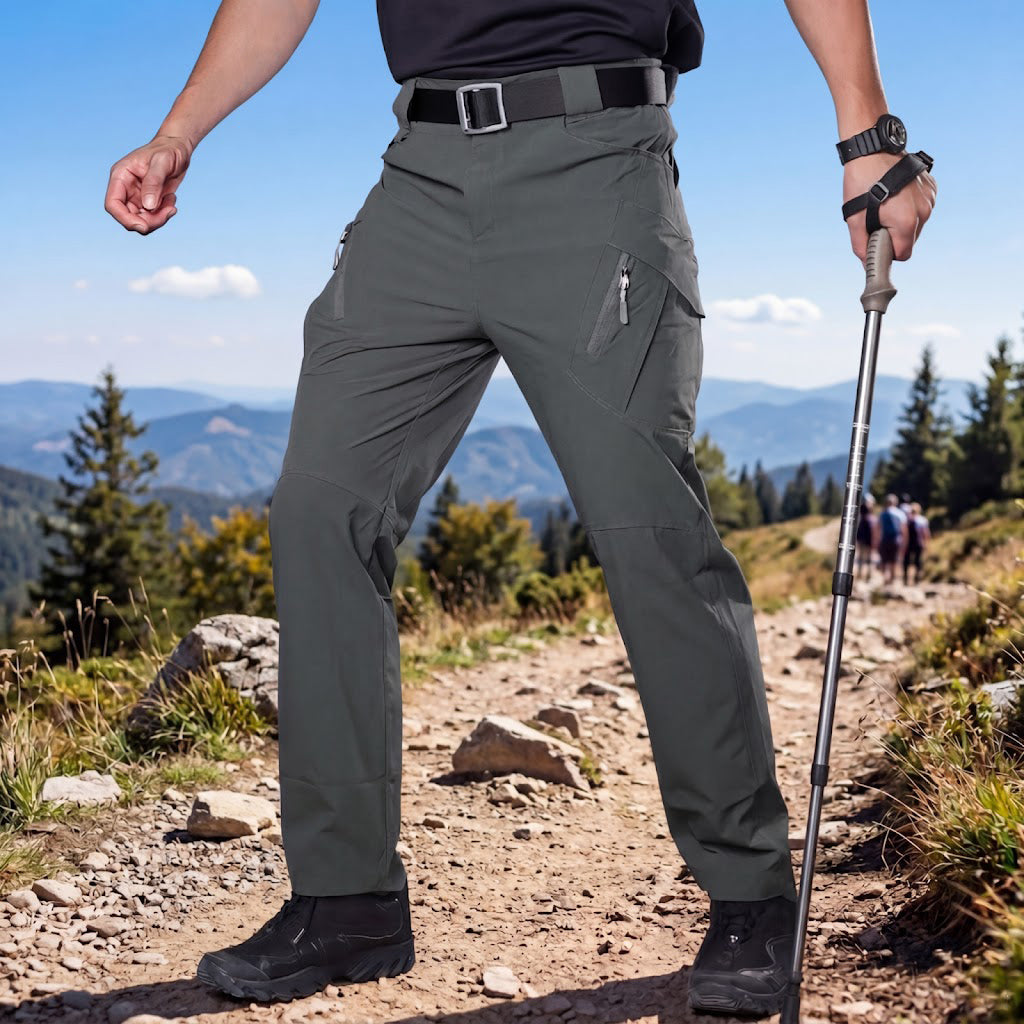 Trevio | Tactical Pants for Men - Quick Dry Stretch Nylon 9 Pocket Lightweight Cargo Fit-Tactical Pants-28W/30L-Camoufit