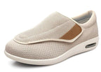 Naurelle | Wide Comfort Shoes for Women - Adjustable Velcro Cushioned Breathable Wide Fit-Women's Sneakers-Beige-4-Camoufit