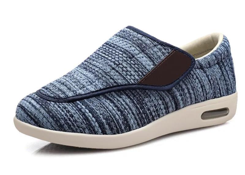 Naurelle | Wide Comfort Shoes for Women - Adjustable Velcro Cushioned Breathable Wide Fit-Women's Sneakers-Blue-4-Camoufit