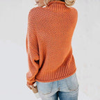 Luna | Women's Textured Knit Sweater - Long Sleeve Crewneck Pullover