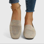 Lovira | Women's Comfortable Loafers – Cushioned Breathable Walking Fit-Women's Loafers-Beige-5-