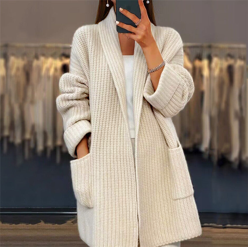 Roque | Women’s Cardigan | Open Front Knit Pockets