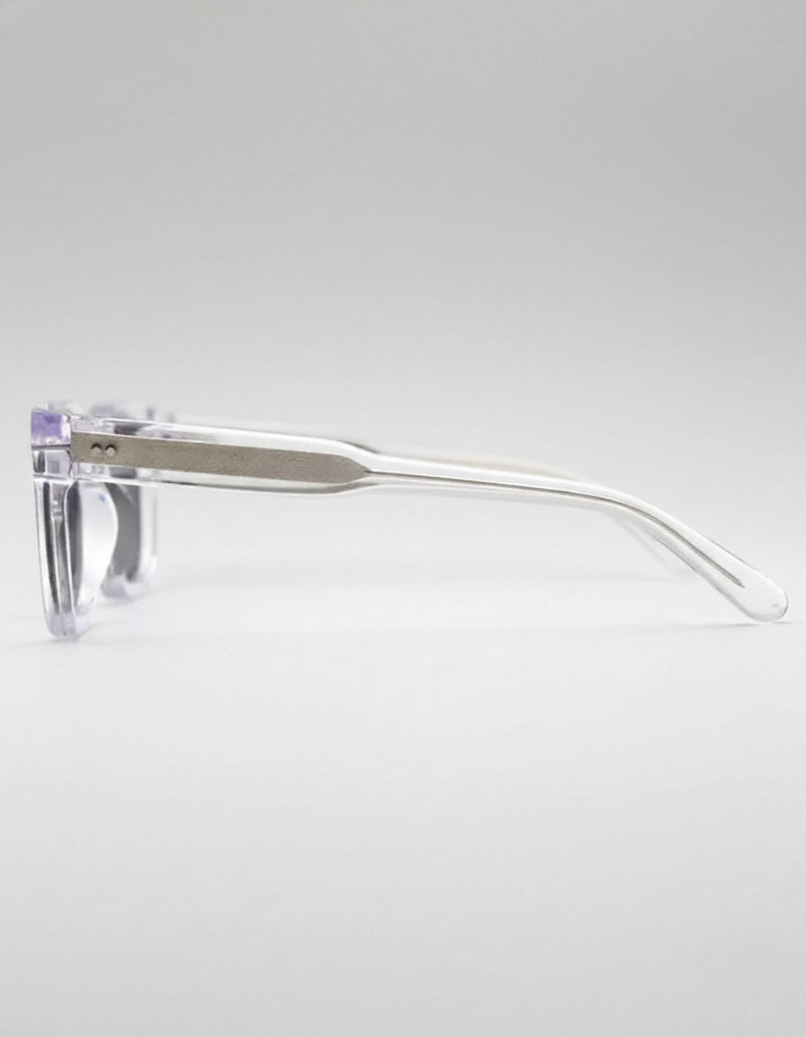 Norvin | Square Sunglasses for Men - Transparent Acetate Frame Tinted Regular Summer Fit-Men's Sunglasses-Transparant-Camoufit