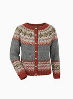 Women's Warm Norwegian Knit Cardigan | Button-Down 0